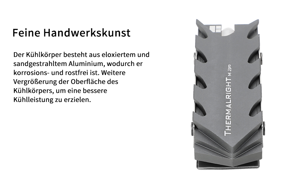 Радіатор охолодження SSD M.2 2280 Thermalright Pro: 8мм тепловірна трубка, подвійний термопад високої продуктивності