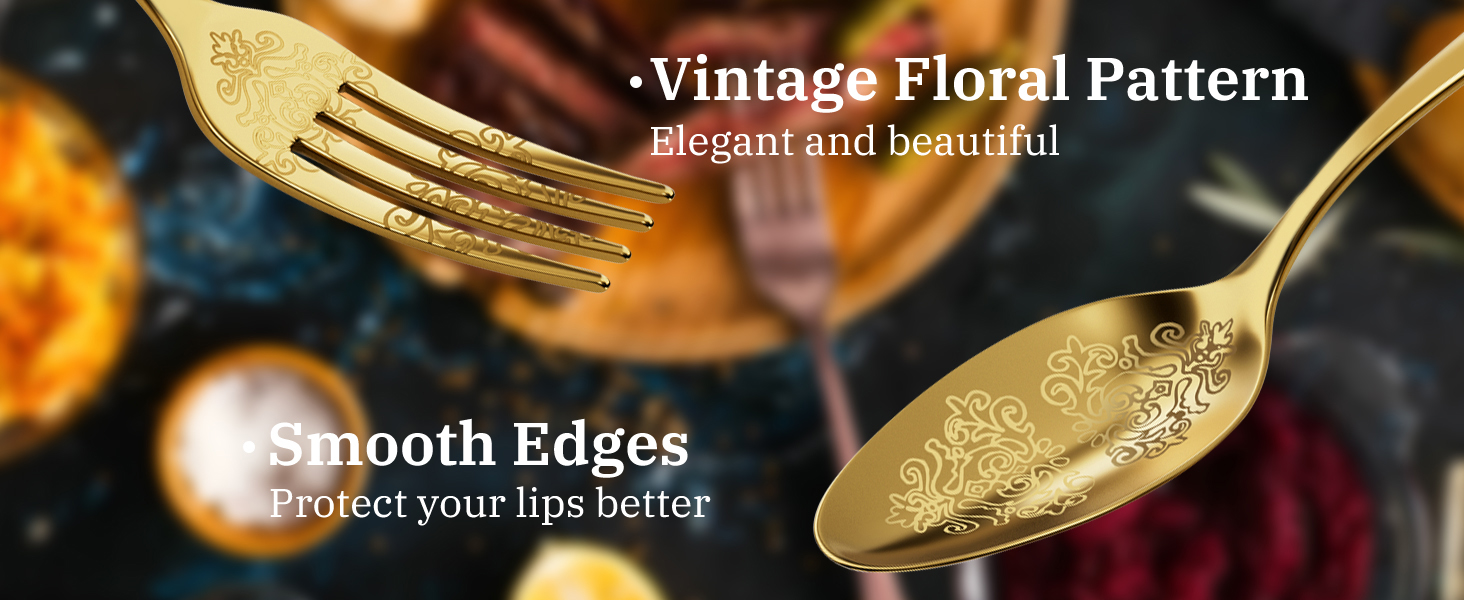 Набір столових приборів DRAGON RIOT на 6 осіб (30 предметів) з нержавіючої сталі, рожеве золото, елегантний набір ножів, виделок та ложок для дому, вечірки або ресторану