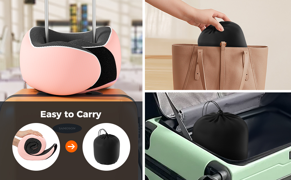 Подушка для шиї у подорожах: м'яка, з memory foam, для автомобіля та літака, з навушниками та маскою для сну (світло-сіра)