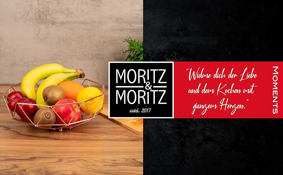 Таця Moritz & Moritz Obstschale Roségold, 27,5 см - фруктова таця з рожевого металу, кошик для подарунків, фруктів, овочів та хліба