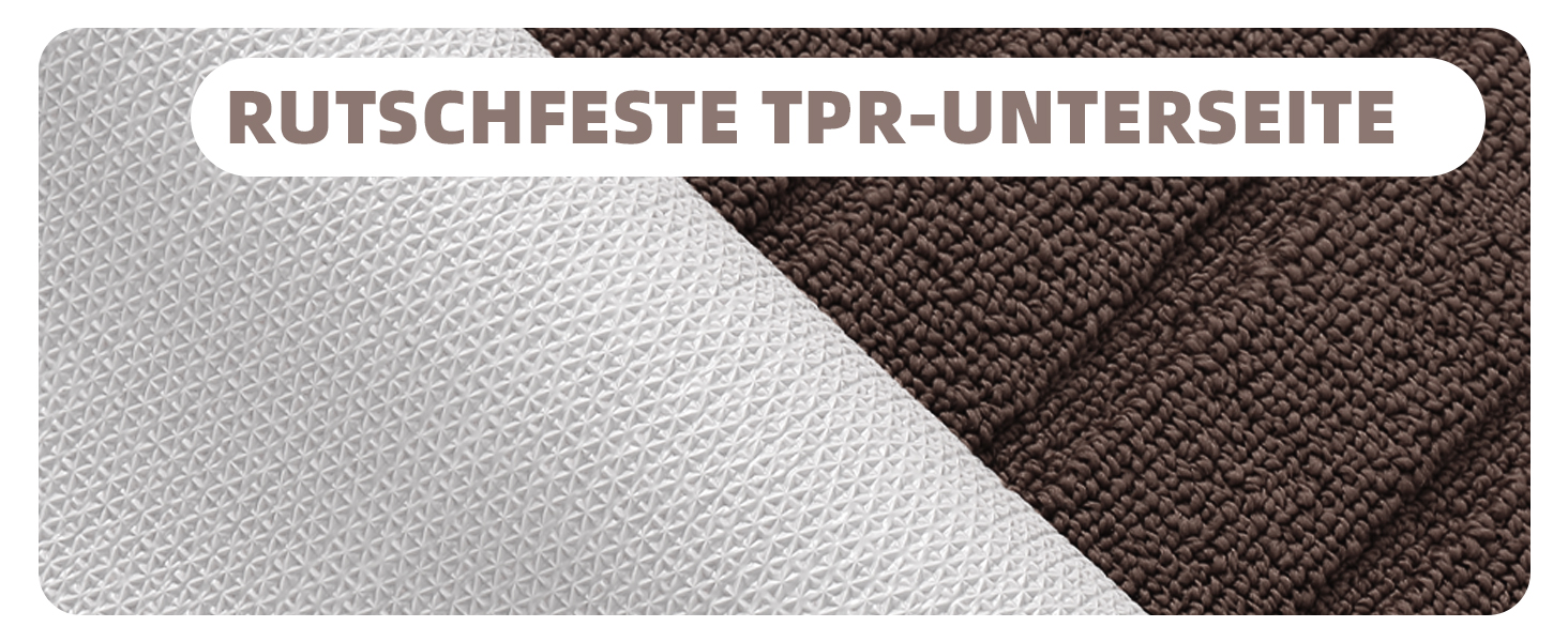 Килимок для дому COLOR&GEOMETRY 44x76 см - машинне прання, антиковзаюча, вбираюча бруд, мінімалістичний дизайн, для входу, порогу та коридору (Коричневий)