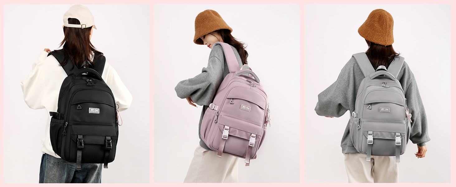 Водонепроникний рюкзак для школи JANSBEN для дівчаток та хлопчиків, багатосекційний, ідеальний для 10-річних дітей, підлітків та 5 класу, фіолетовий