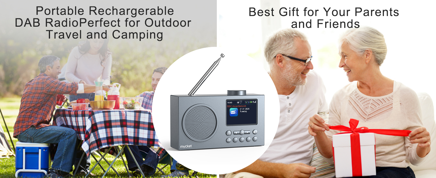 Портативне DAB/DAB+ радіо з цифровим радіо UKW, FM, Bluetooth 5.0, подвійний будильник, 40 попередніх станцій, 2.4' кольоровий дисплей (колір хакі)