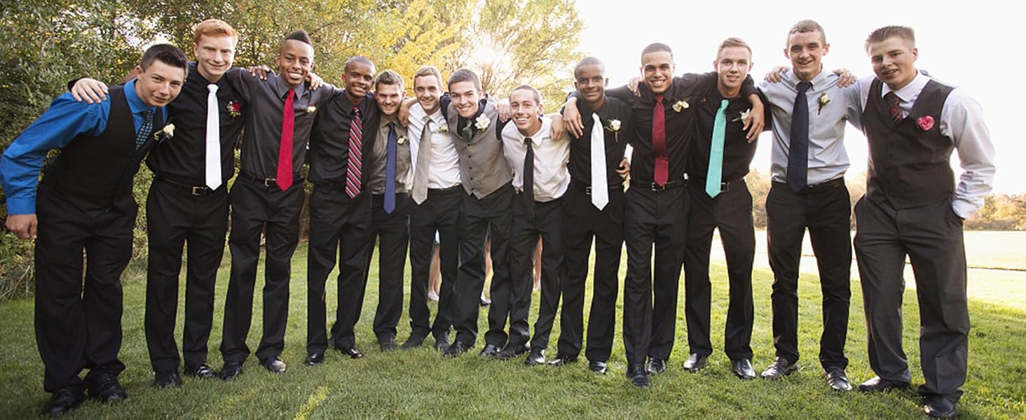 Комплект краваток для чоловіків Barry.Wang: краватка, краваткова шпилька, кишеньковий хустинка, запонки, коричневий/чорний