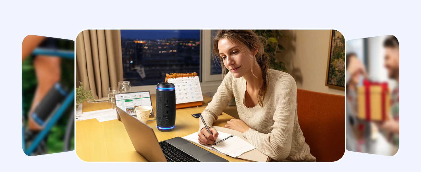W-KING Bluetooth колонка 36W: Портативна бездротова колонка з 360° звуком, IPX6 водонепроникна, AUX, 30 год автономії, для дому, вулиці, вечірок, подорожей