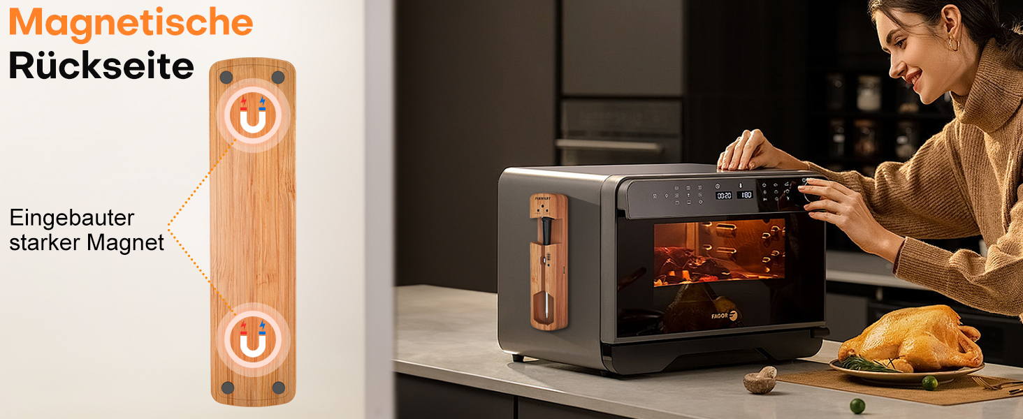 Бездротовий Bluetooth термометр INSMART для м'яса, IPX7 водонепроникний, з мобільним додатком, для духовки, гриля, коптильні, фритюрниці
