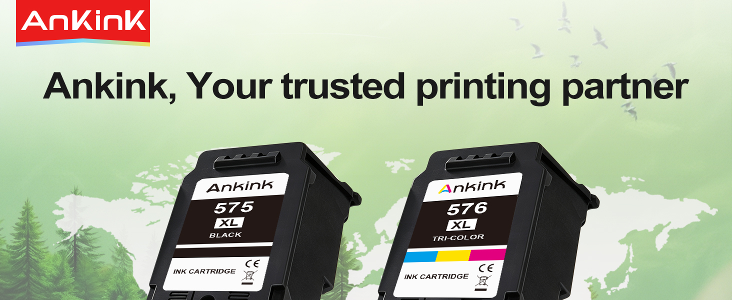 Картриджі для принтера ANKINK сумісні з Canon 575, 576 XL (набір чорнильних картриджів, заміна)