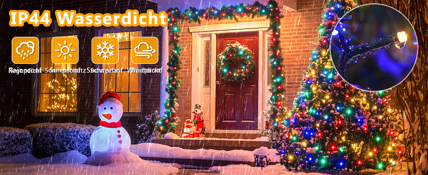 LED гірлянда на батарейках/USB, 10/15 м, 100/150 LED, тепле біле світло, з таймером, вологостійка, для декору на Різдво, весілля, вечірки, балкона, саду