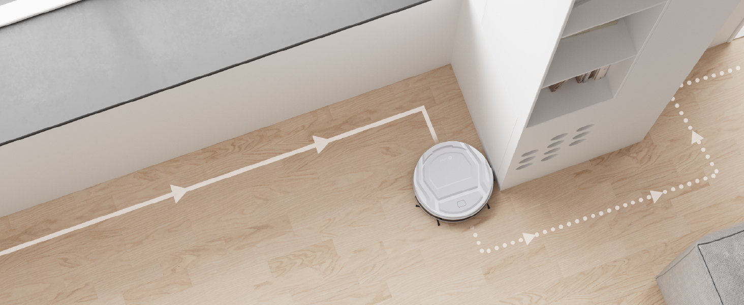 Робот-пилосос LEFANT M210P: потужність 2200 Pa, Wi-Fi, Bluetooth, керування через додаток, 6 режимів, автоматична зарядка, ідеальний для шерсті тварин та твердих підлог