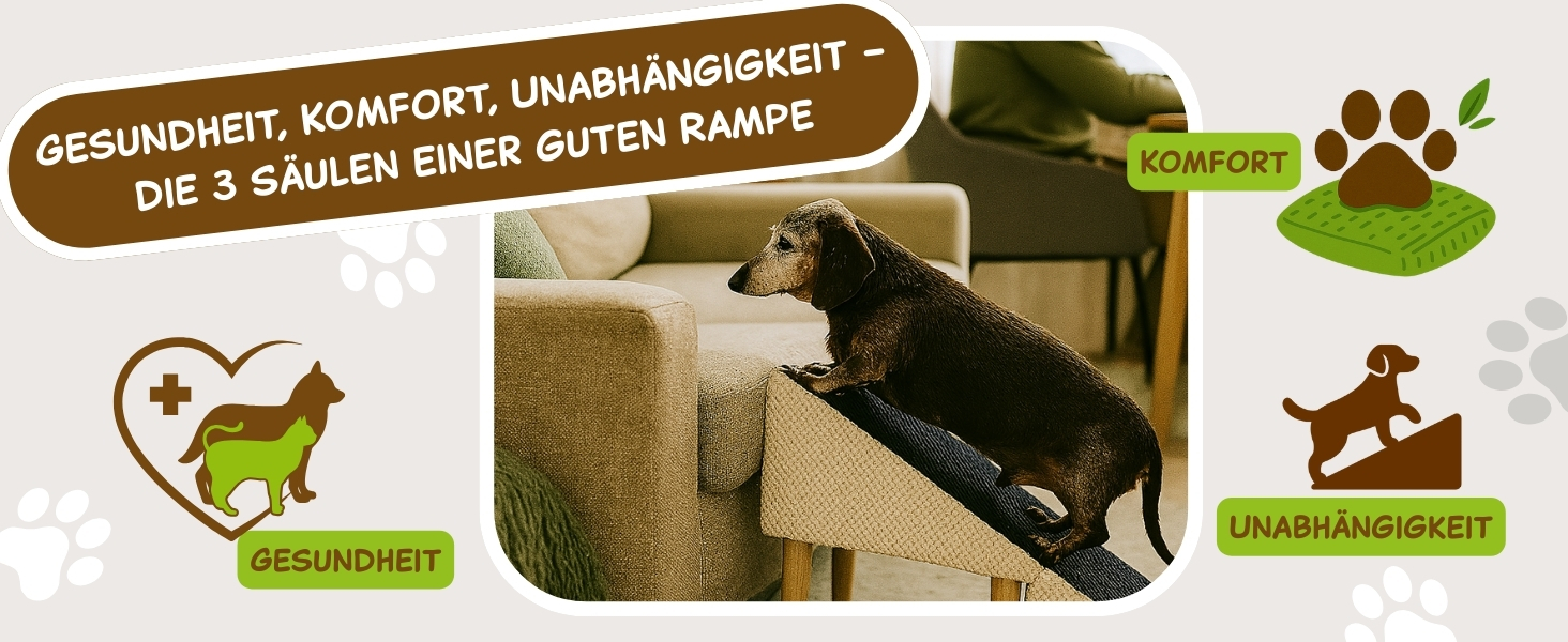 Сходинки для собак Outentin - розкладні, з неслизькою поверхнею, для маленьких та великих собак, для дивану та ліжка, стабільні, зроблені у вигляді меблів, 36 см, рожеві