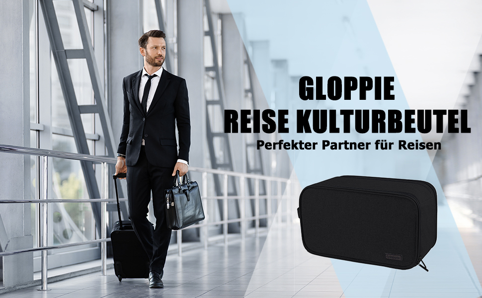 Gloppie Косметичка XXL 10 л, водонепроникна, унісекс, чорна, для подорожей і кемпінгу