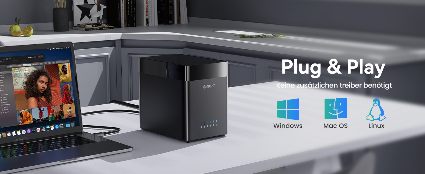 Зовнішній HDD-корпус ORICO DS500U3 на 5 слотів USB 3.0 для SATA HDD 3.5