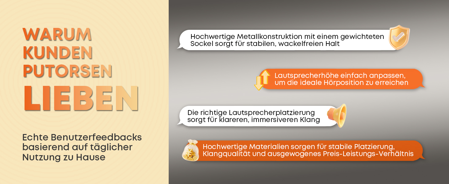 Регульовані підлогові стійки для акустики Sonos Era 100 та Era 300. Висота 74-99 см, міцна база, максимальне навантаження 5 кг (білий)