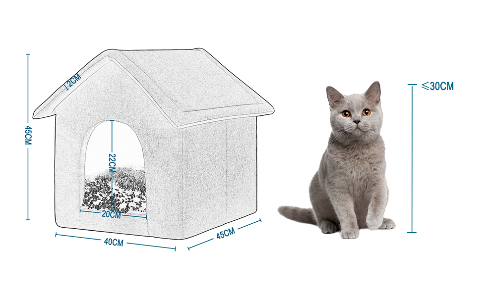 Будка для собак та котів EUGAD з плюшевою подушкою, 45x40x45 см, сіра