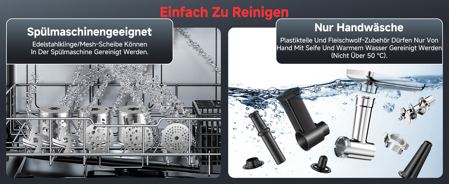М'ясорубка електрична AAOBOSI 3000W з LED-дисплеєм, 3 швидкості, анти-затор, контейнер для зберігання, для ковбас та кібе, срібляста