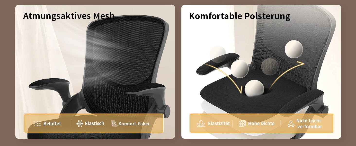 Офісний стіл Naspiro Ergonomic з регульованими підлокітниками, підтримкою попереку та дихаючою сіткою, чорний (без підголівника)