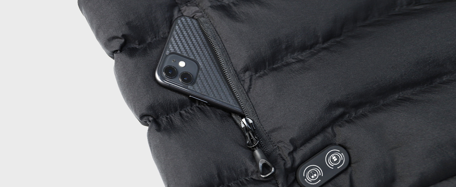 Електрична гріюча жилетка для чоловіків з акумулятором USB, 10000mAh, 4 зони нагріву, 3 режими температури, для зимових прогулянок, машинне прання