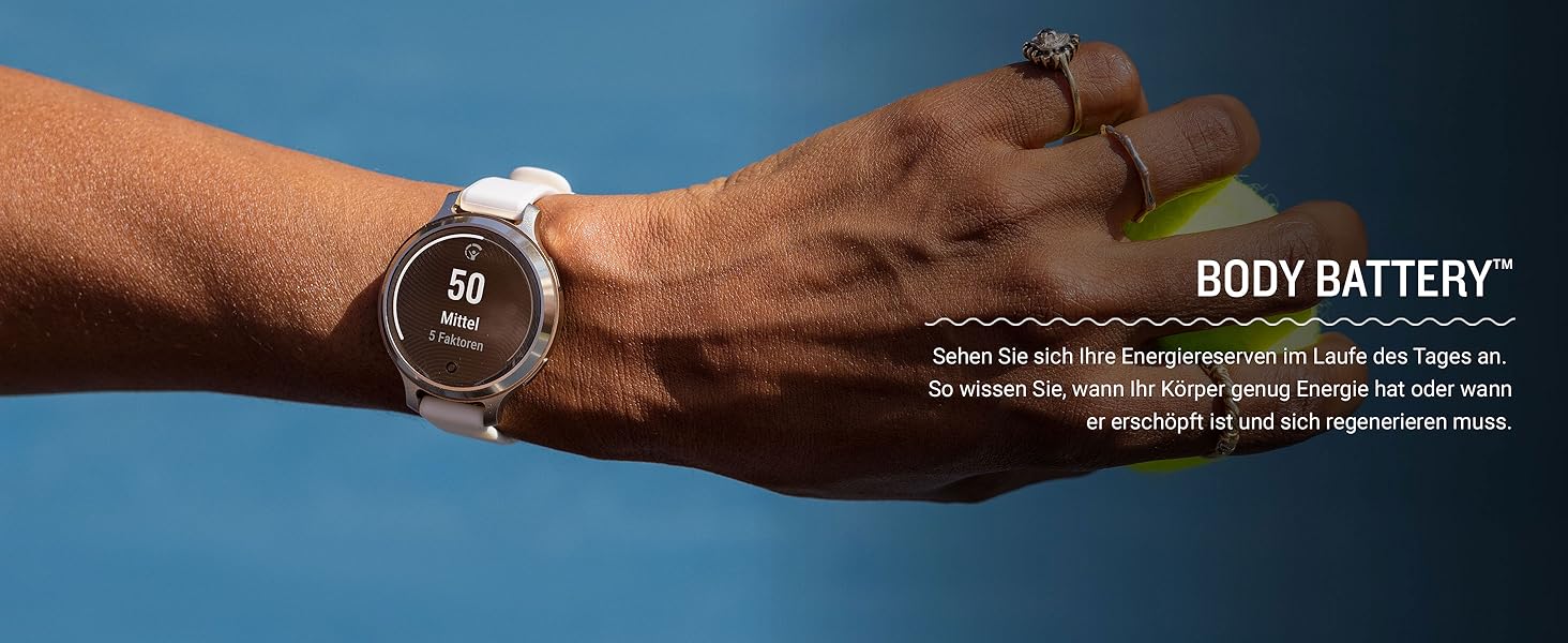 Розумний годинник Garmin Lily 2 Active 38mm Bone & Lunargold: GPS, 30+ спортивні додатки, 9 днів роботи, Garmin Pay