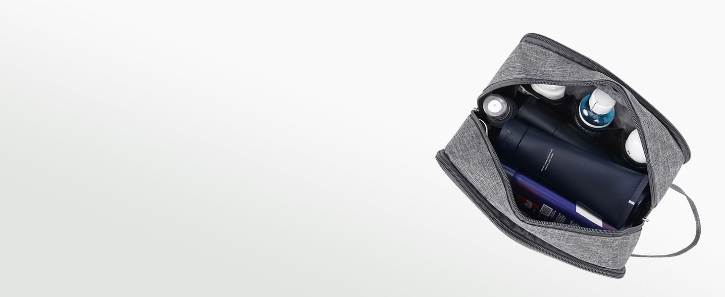 Чоловічий туалетний аксесуар WANDF для подорожей - Косметичка-органайзер для подорожей, Джинсовий сірий