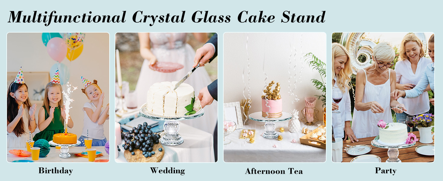 Обертова підставка для тортів Uten: кришталева платформа для декорування випічки