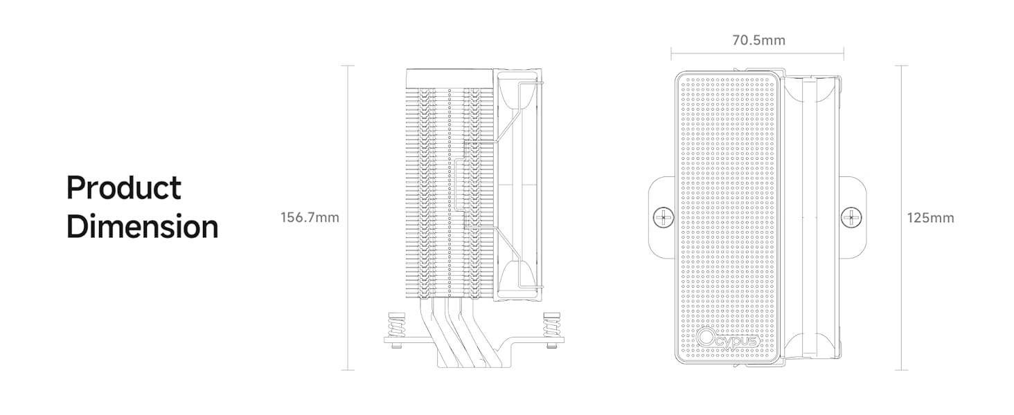 Ocypus Iota A62 BK: Кулер для CPU з цифровим дисплеєм, 6 heatpipes, 2 x 120mm вентилятори, підтримка AMD AM4/AM5, Intel LGA 115X/1200/1700/1851