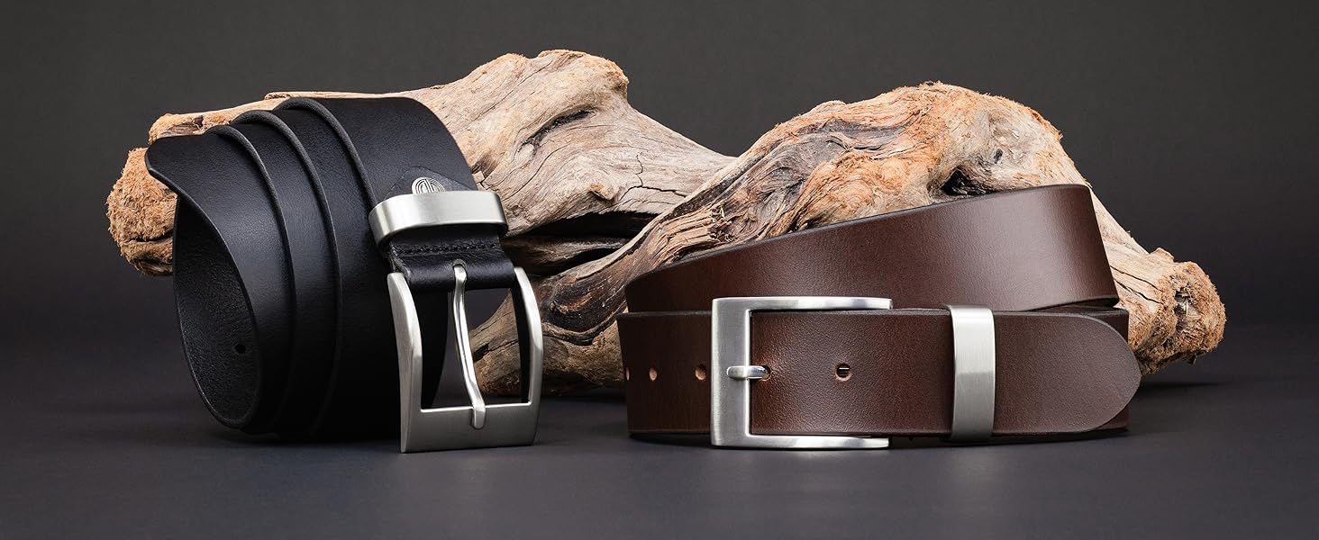 Чоловічий шкіряний ремінь Lindenmann, 40 мм, повноецінна шкіра, темно-коричневий, розмір 105 см, довжина 120 см