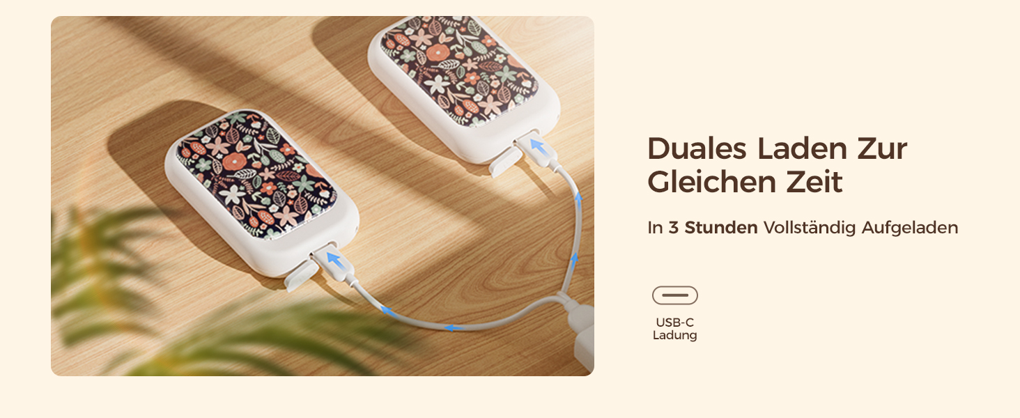 Електричні грілки для рук OCOOPA AI з магнітом, 5000mAh, 2 шт., ультратонкі, для жінок, подарунок, зима