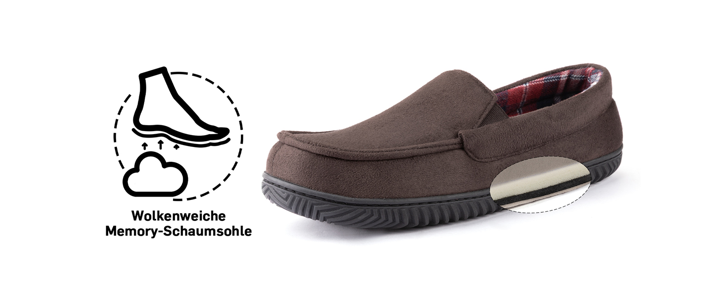 Чоловічі домашні тапочки RockDove Alexander з дихаючим фетровим підкладкою та антиковзкою підошвою з піни EVA, 42 EU, Колір: Вугільний