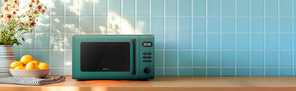 Мікрохвильова піч Cecotec Proclean 3010, 20 л, 700 Вт, зелена
