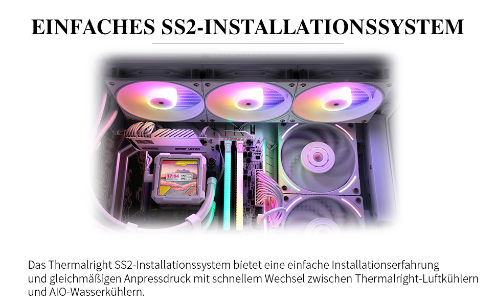 Система рідинного охолодження процесора Thermalright FW PRO 360 ARGB (чорний), 360мм AIO, IPS LCD-дисплей 2.73