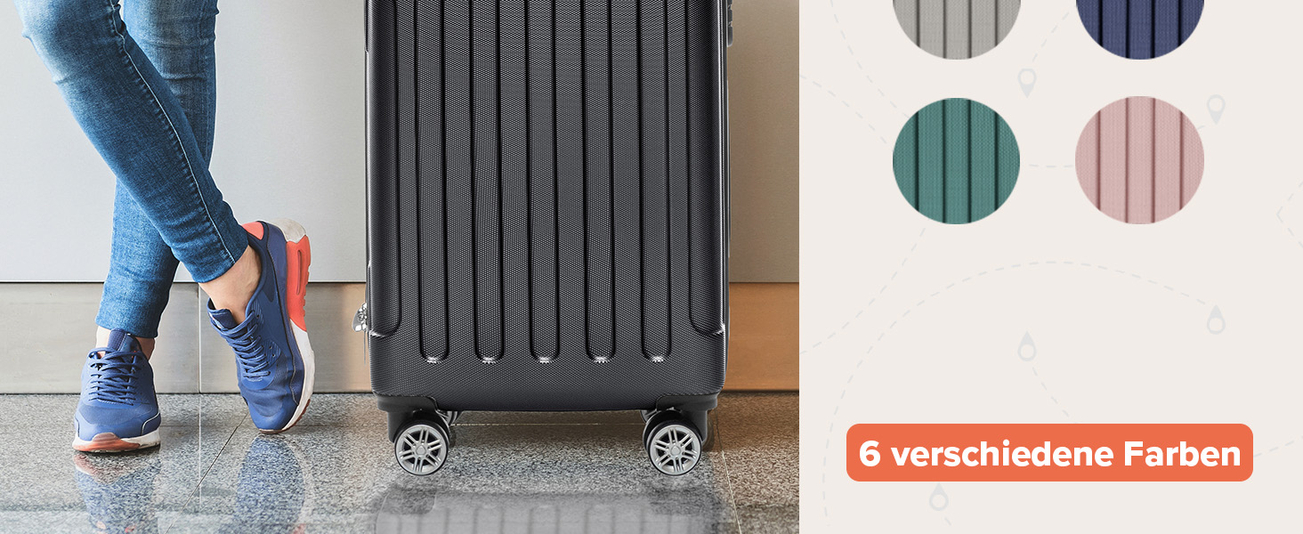 Чемодан ручної поклажі TRVLMORE 54x36x20 см - валіза на колесах, чорний