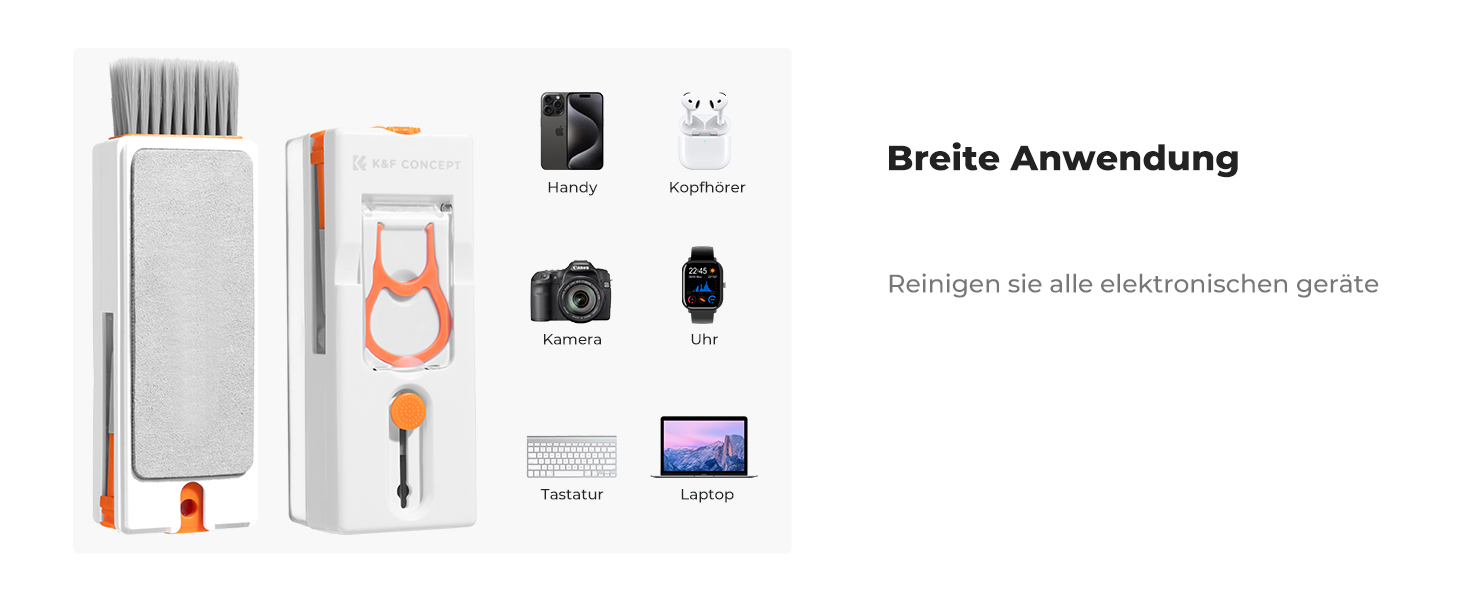 Набір для чищення електроніки K&F Concept 11 в 1: Airpods, клавіатури, ноутбуки, навушники, телефони, камери