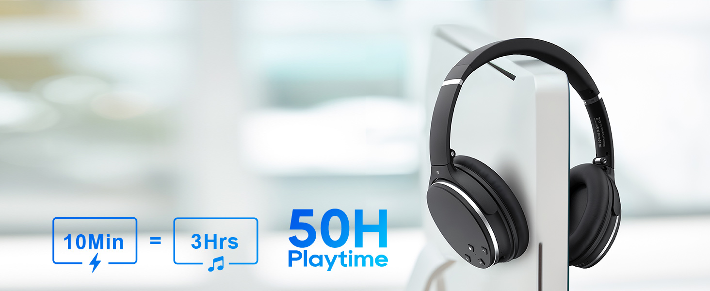 Бездротові навушники з активним шумозаглушенням Srhythm NC25, Bluetooth, Hi-Fi звук, глибокий бас, NFC, вбудований мікрофон, чорні