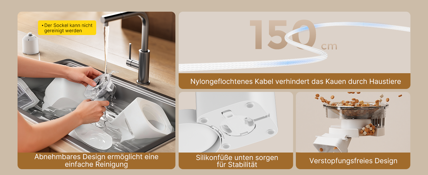 Автоматичний годівниця для котів та собак 5L з Wi-Fi, керування через додаток, 1-10 прийомів їжі на день