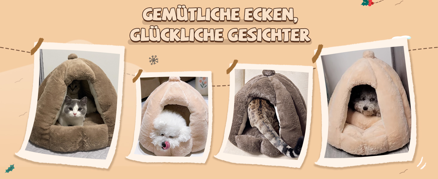 Кішка/Собака, Будинок-Печера ALLSOPETS, Igloo, Зйомний М'який Кисень, Для Маленьких і Середніх Тварин, Глетчер Блакитний, L