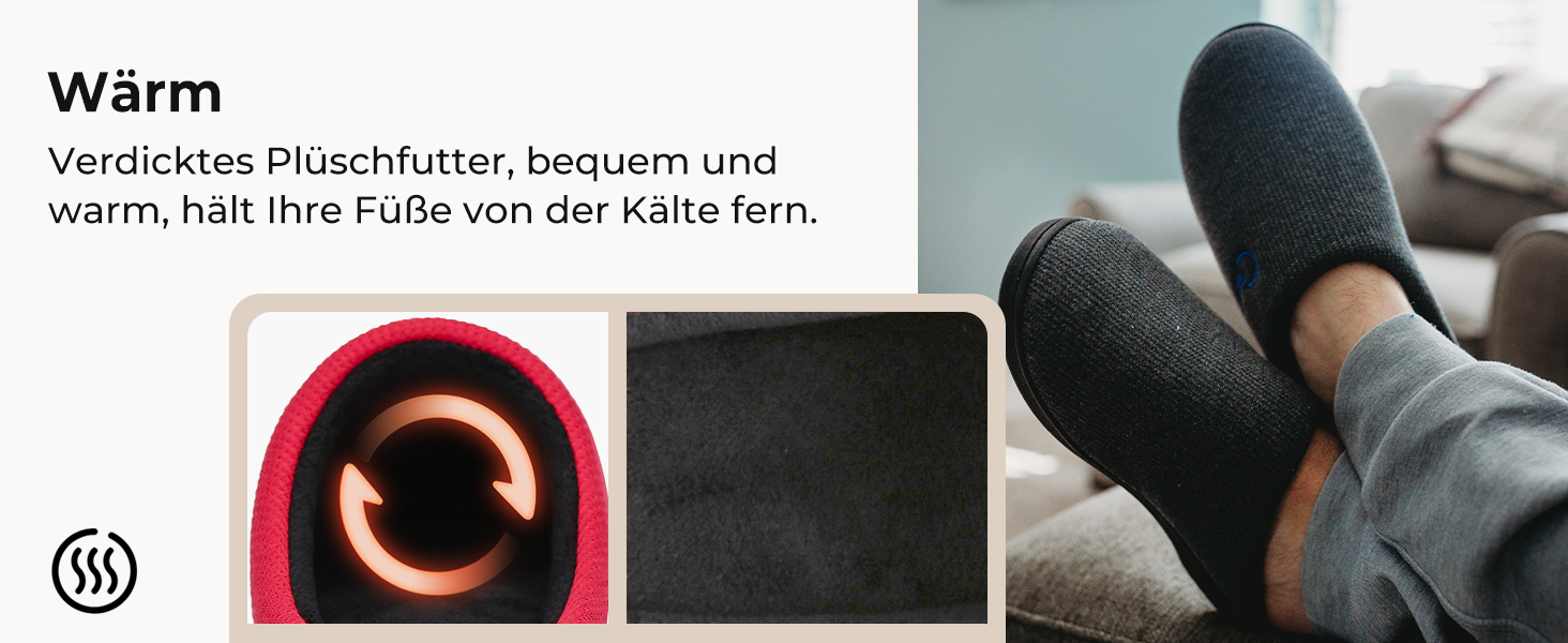 Тапочки Mishansha для дому чоловічі та жіночі зимові, з піною Memory Foam, розмір 36-47, сірі