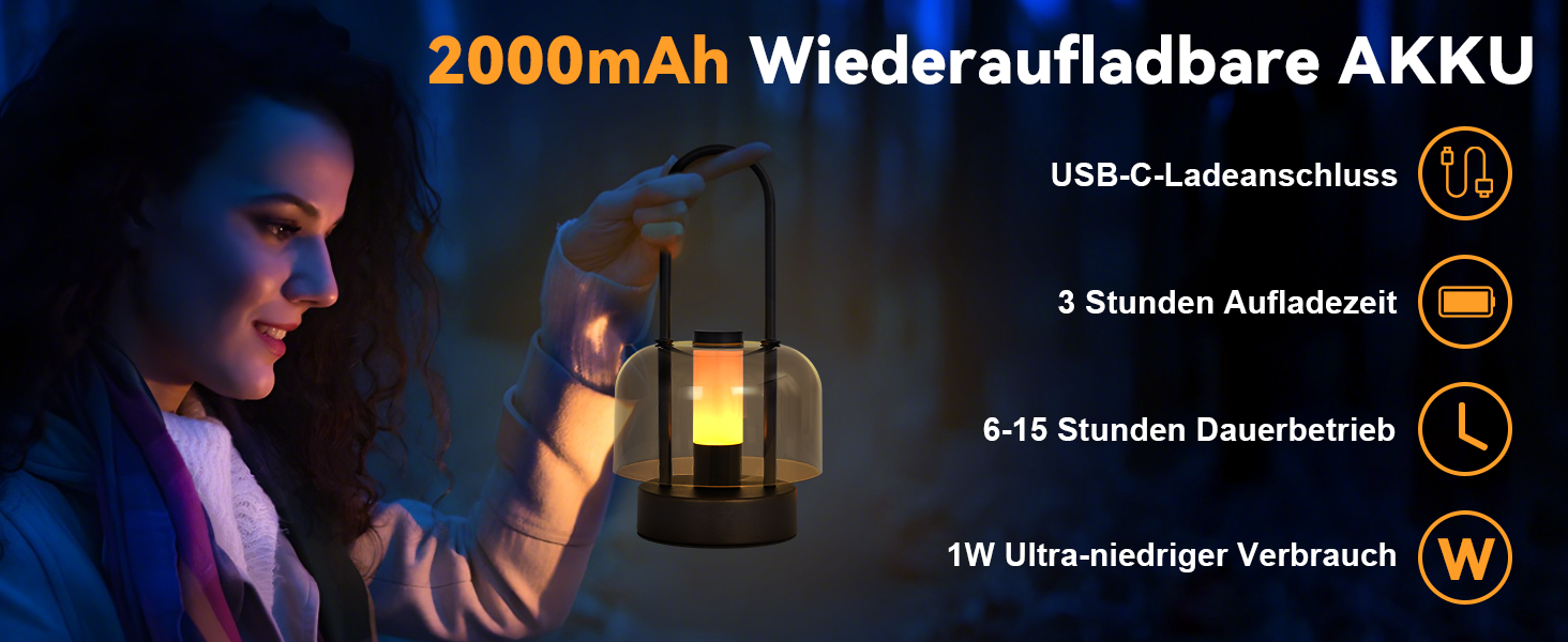 LED настільна лампа Homefire з регулюванням яскравості - акумуляторна, USB-C, 1800K-6500K, метал+акрил, чорна, з функцією пам'яті, для дому (портативна)