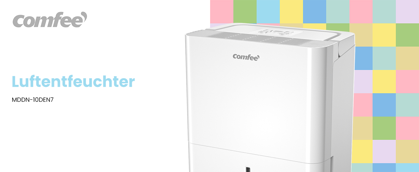 Осушувач повітря Comfee 10 л/24 год для приміщень до 40 м³, LED-дисплей, автоматичне осушення, проти вологи та плісняви, R290