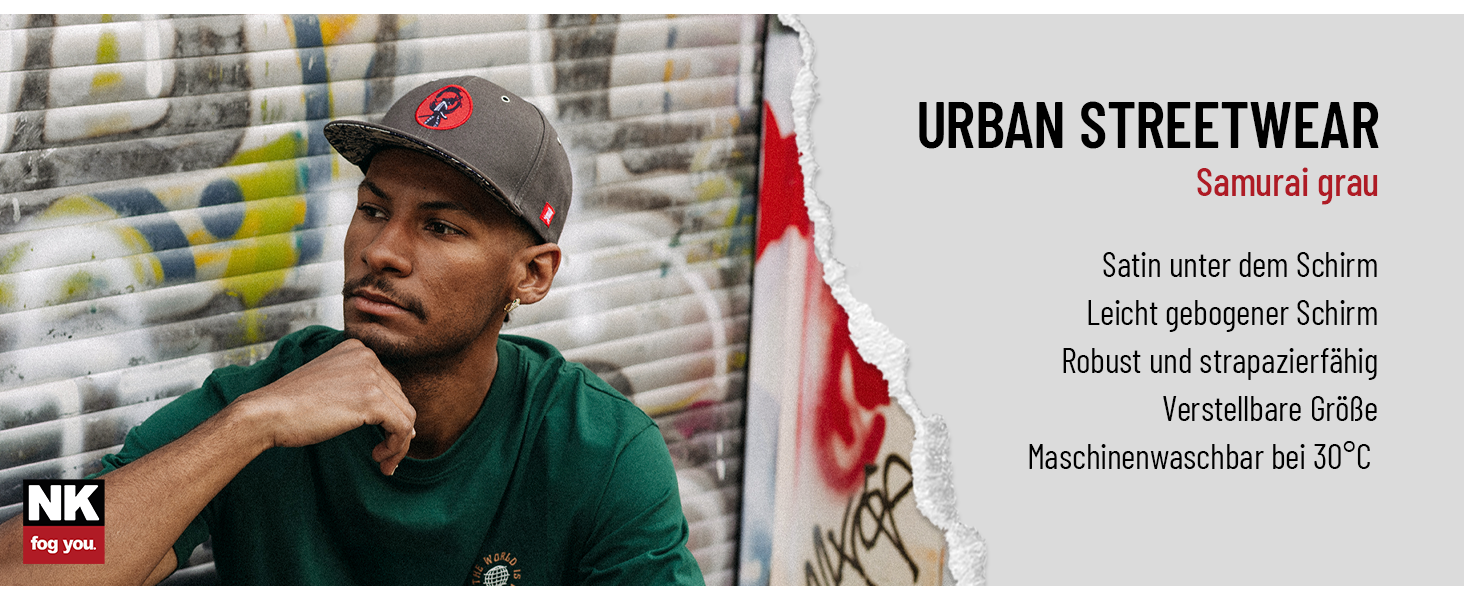 Кепка Snapback Nebelkind Самурай сіра, універсальний розмір, регульована, бейсболка, streetwear стиль