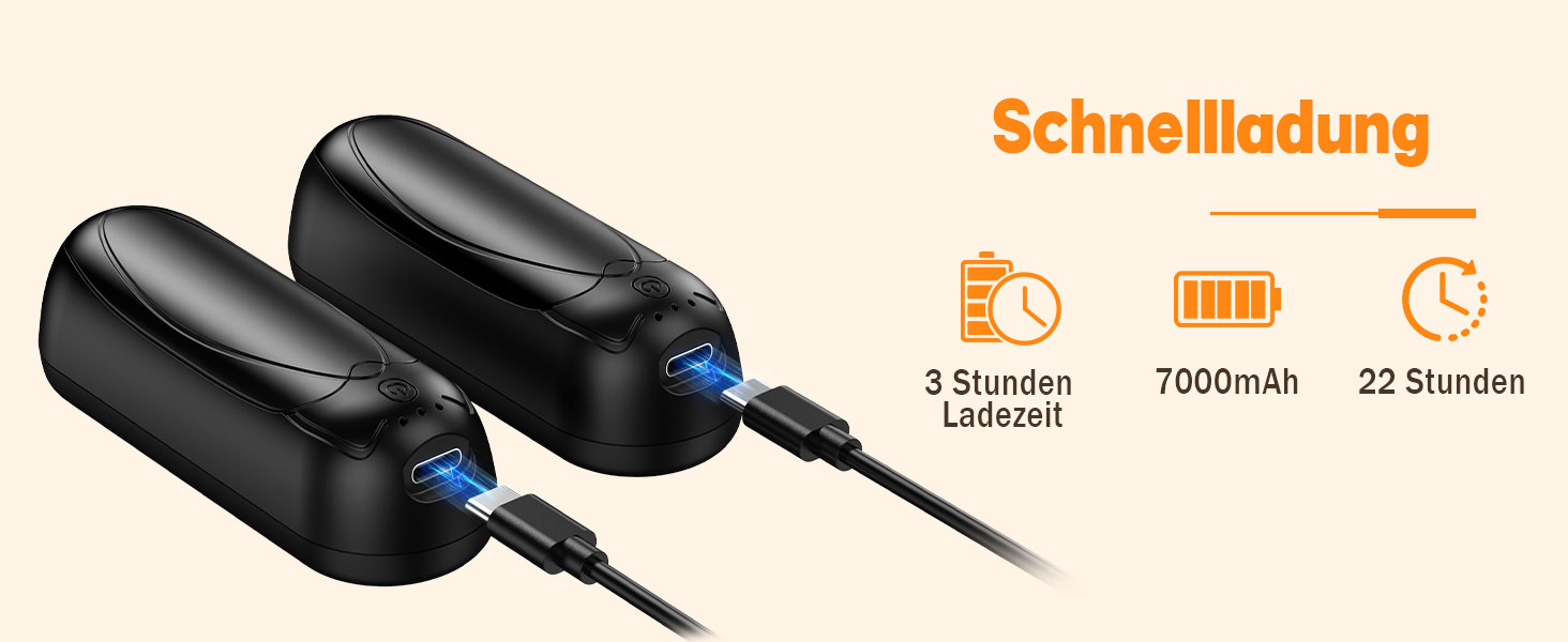 Електричні грілки для рук 2 шт. 7000mAh з 3 рівнями нагріву, портативні, магнітні, чорні - ідеальний зимовий подарунок для жінок та чоловіків