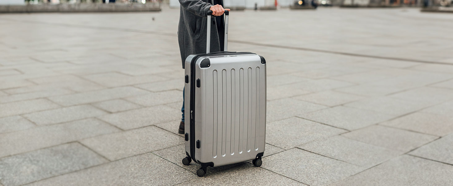 Чемодан ALEX Hartschalen - валіза-тележка, валіза для подорожей, 74 л (Колір осіннього золота, 75 см)