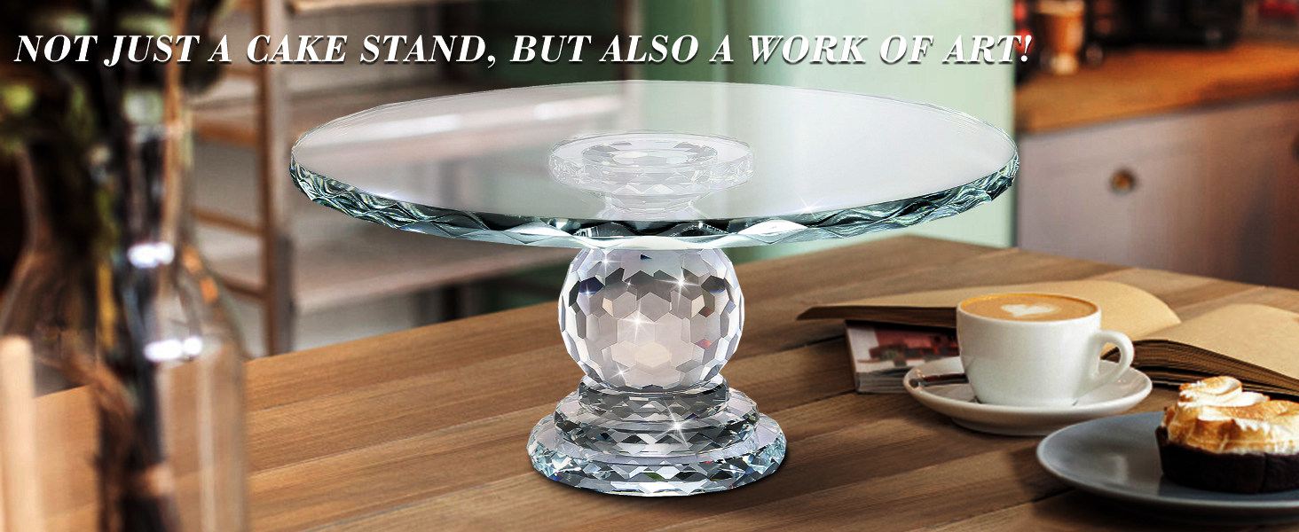 Обертова підставка для тортів Uten: кришталева платформа для декорування випічки