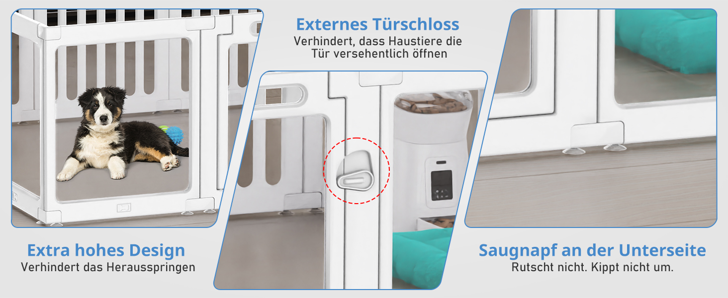 Акриловий вольєр для цуценят Indoor 60 см, прозорий вольєр для цуценят, вольєр для домашніх тварин з пластику для маленьких собак, легко збирається та чиститься, 14 панелей (200L x 150B x 60H см)