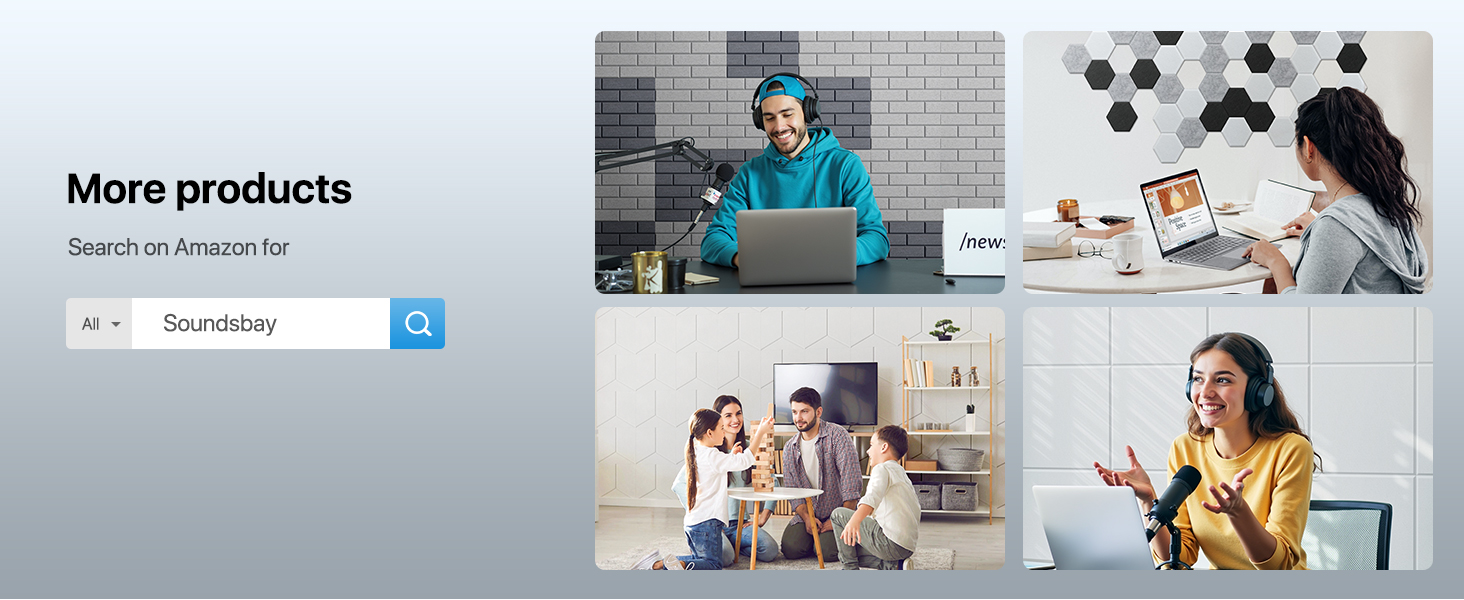 Акустичні панелі для шумоізоляції стін самоклеючі, квадратні звукопоглинаючі плити високої щільності, 30x30x0.9 см, чорні, 12 шт.