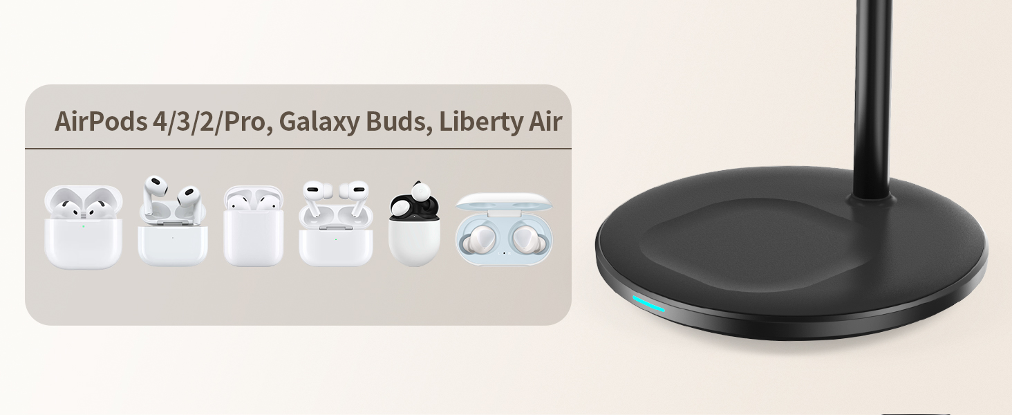 3-в-1 індукційна зарядка для декількох пристроїв, 15W MagSafe зарядка для iPhone 15/14, MagSafe зарядний пристрій для iWatch Ultra 2/1/Series 9/8, AirPods, білий/чорний