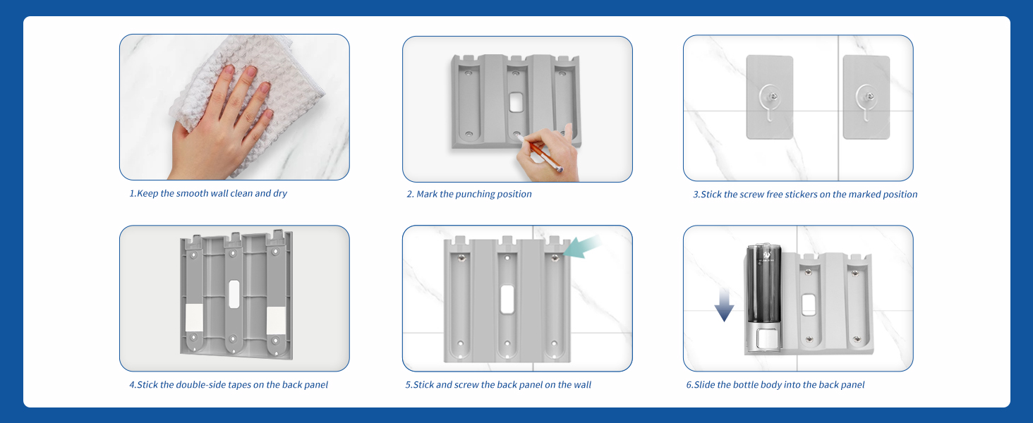 Ручний дозатор мила CHUANGDIAN, настінний, 200 мл, білий (трійка білий)