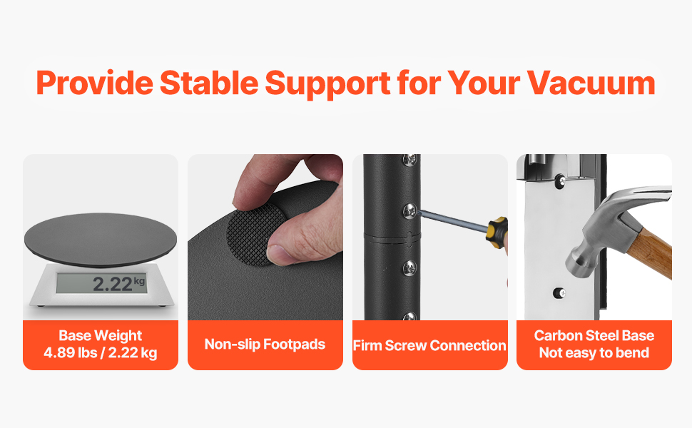 Підставка для пилососа VEVOR 126 см, сумісна з Dyson G5 V15 V12 V11 V10 V8 V7 V6, з аксесуарами, 6 гачків, антиковзаючі ніжки, срібна