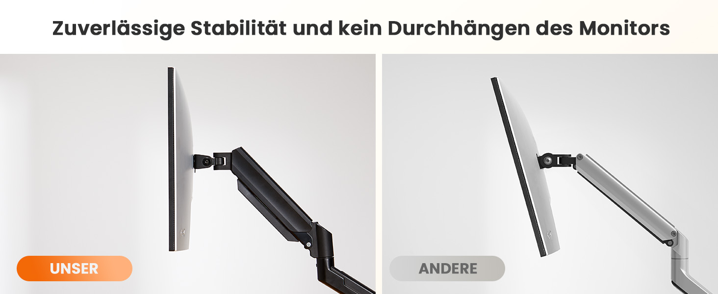 Кріплення для монітора ErGear 13-34 дюйми, до 10 кг, VESA 75/100, гнучка підставка для ігор