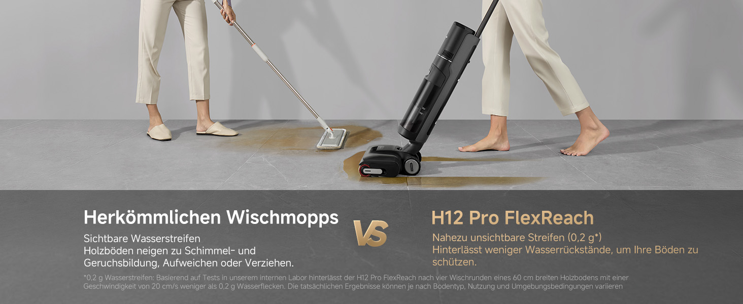 Вертикальний миючий пилосос Dreame H12 Pro FlexReach, потужність 16 000 Па, для вологого та сухого прибирання