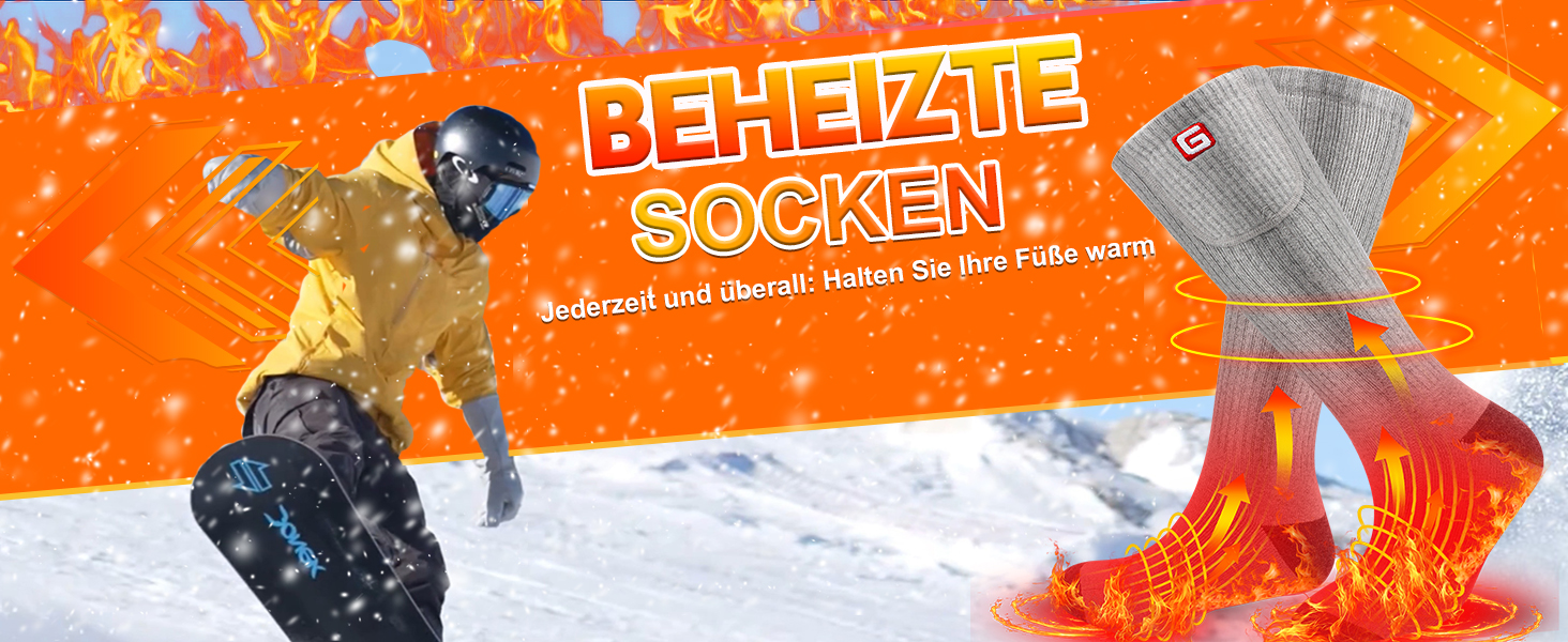 Гріючі шкарпетки Svpro для чоловіків та жінок, акумуляторні, з підігрівом, теплі зимові шкарпетки, батарейні, для кемпінгу, полювання (M, сірий)